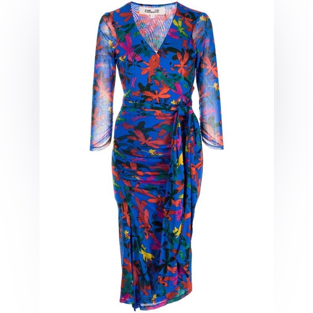 Diane von Furstenberg Lando floral-print wrap midi dress
Size Small